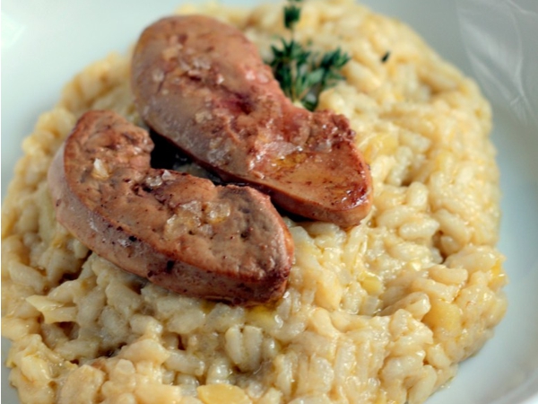 Arroz cremoso con foie