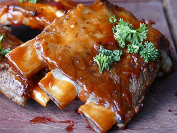 Costillas Agridulces al Horno con Papas