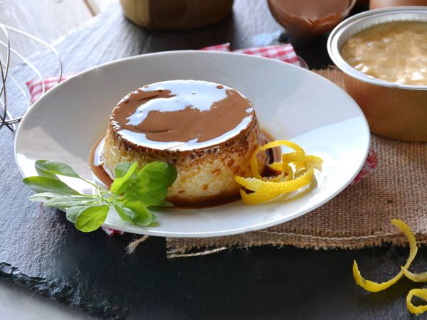 Flan esponjoso de limón