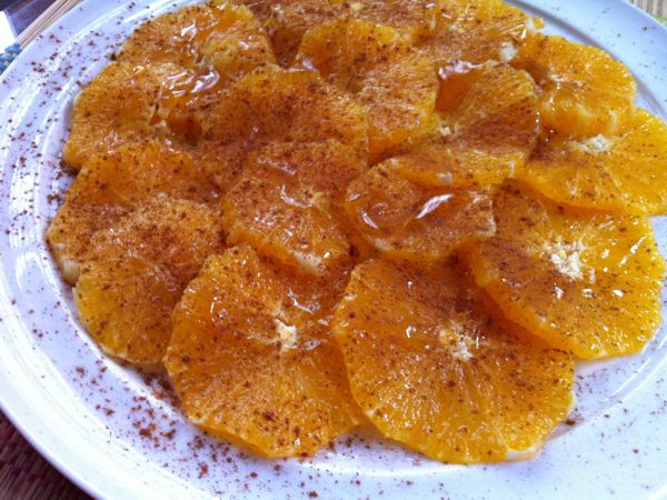 Naranjas con canela